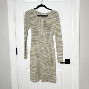 Prana Leandra Organic Cotton Bone Natural‎ Knit Dress Size Small